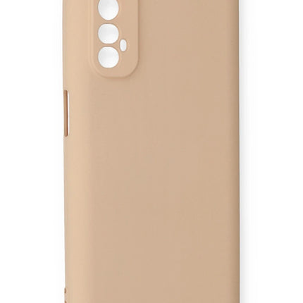 Realme 7 Nano içi Kadife Silikon Kılıf - Pudra 2