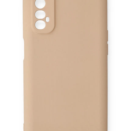 Realme 7 Nano içi Kadife Silikon Kılıf - Pudra