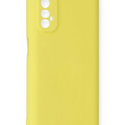 Realme 7 Nano içi Kadife Silikon Kılıf - Sarı 2