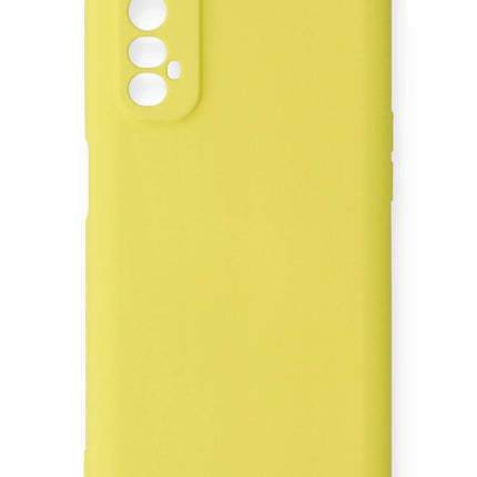 Realme 7 Nano içi Kadife Silikon Kılıf - Sarı
