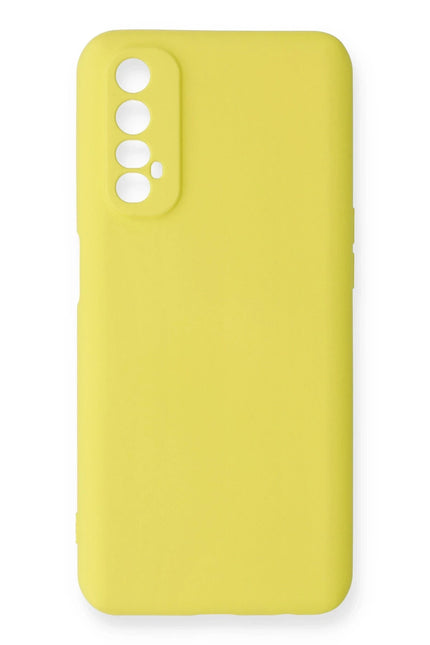 Realme 7 Nano içi Kadife Silikon Kılıf - Sarı