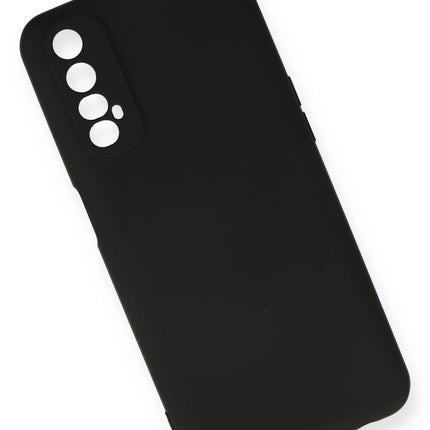 Realme 7 Nano içi Kadife Silikon Kılıf - Siyah 3