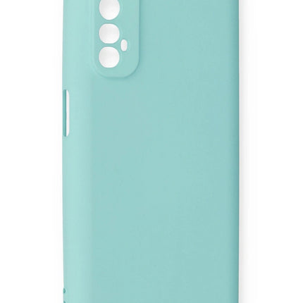 Realme 7 Nano içi Kadife Silikon Kılıf - Turkuaz 2