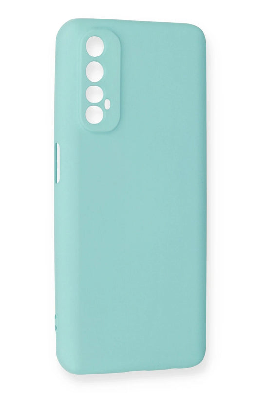 Realme 7 Nano içi Kadife Silikon Kılıf - Turkuaz 2