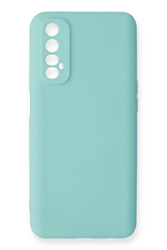 Realme 7 Nano içi Kadife Silikon Kılıf - Turkuaz
