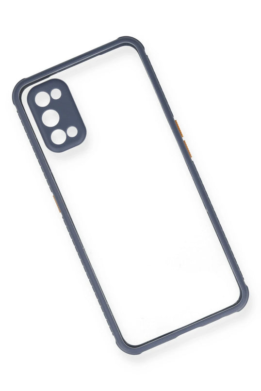 Realme 7 Pro Miami Şeffaf Silikon Kılıf - Gri 3