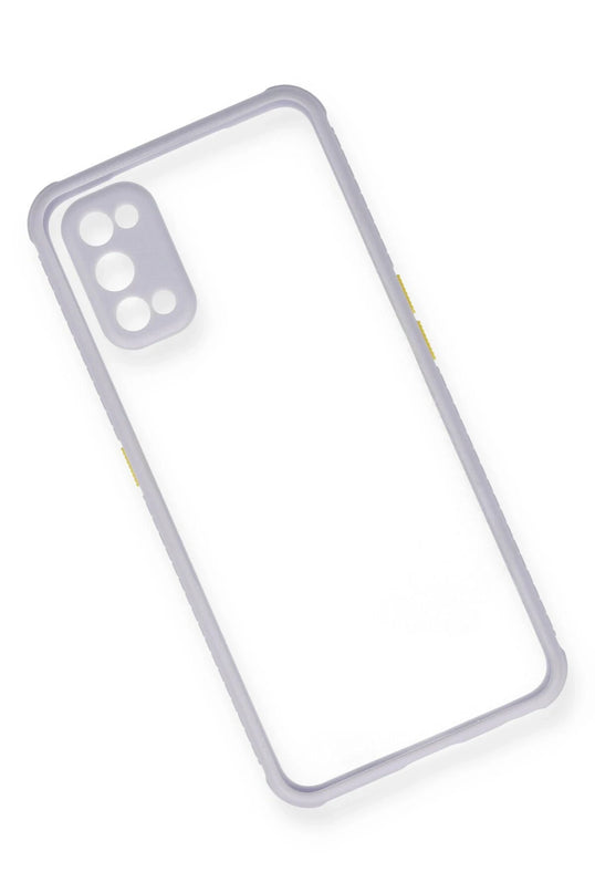 Realme 7 Pro Miami Şeffaf Silikon Kılıf - Lila 3