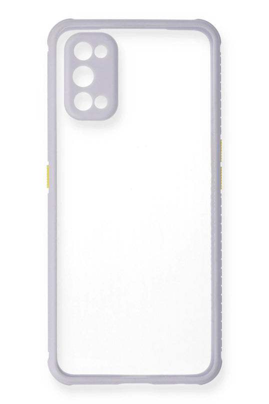 Realme 7 Pro Miami Şeffaf Silikon Kılıf - Lila 2