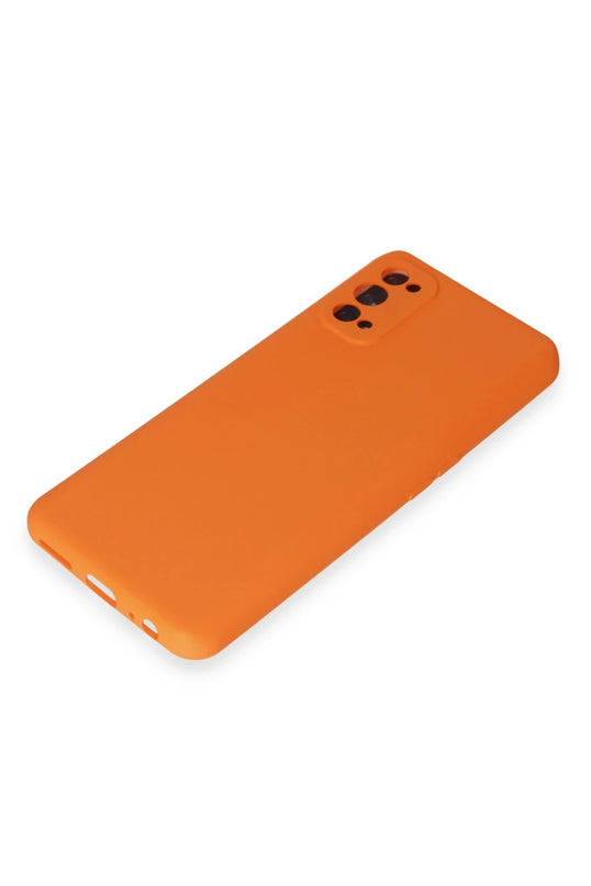 Realme 7 Pro Nano içi Kadife Silikon Kılıf - Turuncu 4
