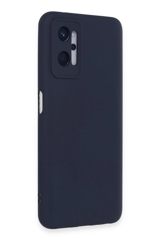 Realme 9i 4G Nano içi Kadife Silikon Kılıf - Lacivert 2