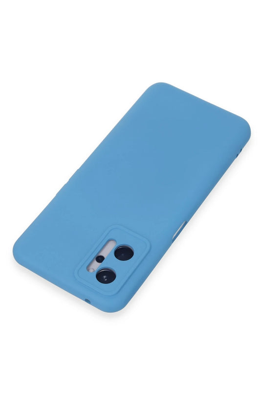 Realme 9i 4G Nano içi Kadife Silikon Kılıf - Mavi 3