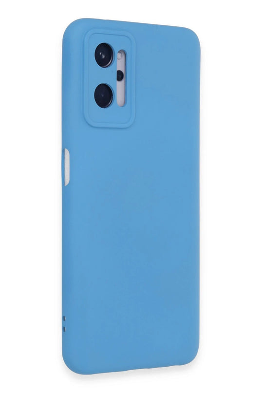 Realme 9i 4G Nano içi Kadife Silikon Kılıf - Mavi 2