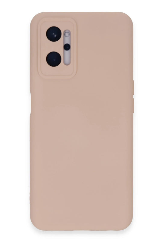 Realme 9i 4G Nano içi Kadife Silikon Kılıf - Pudra