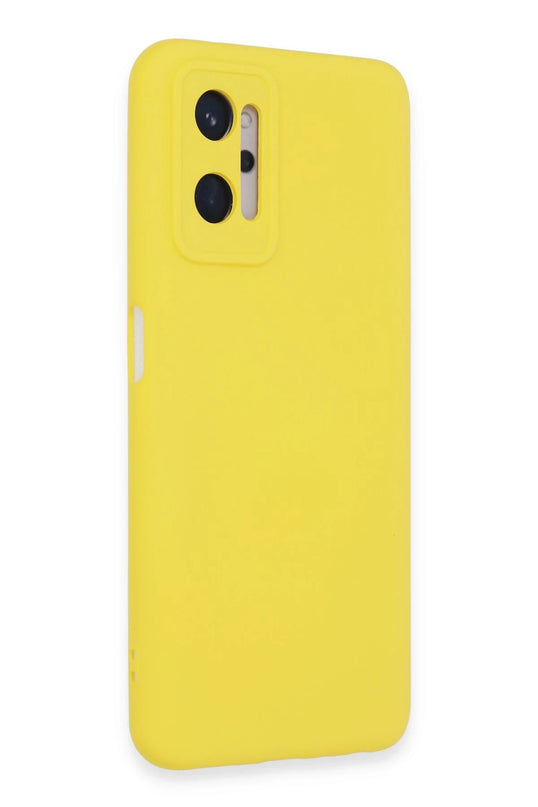Realme 9i 4G Nano içi Kadife Silikon Kılıf - Sarı 2