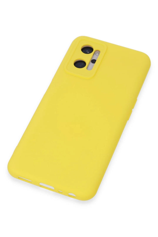 Realme 9i 4G Nano içi Kadife Silikon Kılıf - Sarı 4