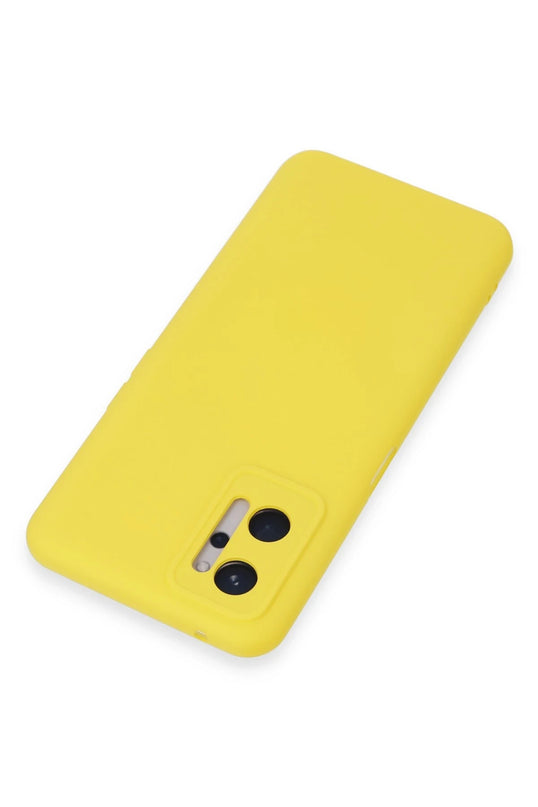 Realme 9i 4G Nano içi Kadife Silikon Kılıf - Sarı 3