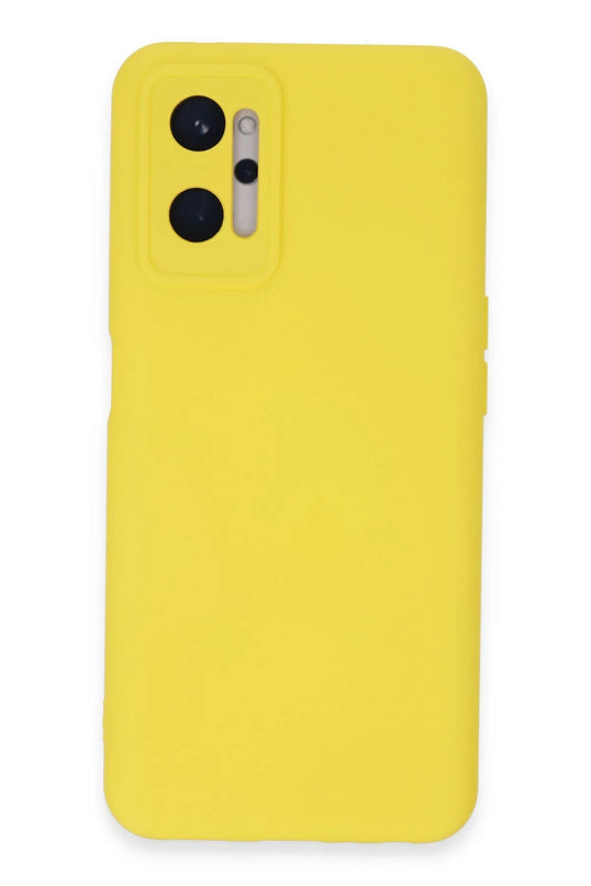 Realme 9i 4G Nano içi Kadife Silikon Kılıf - Sarı
