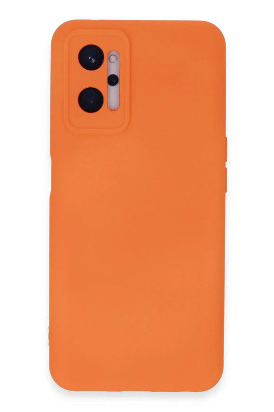 Realme 9i 4G Nano içi Kadife Silikon Kılıf - Turuncu