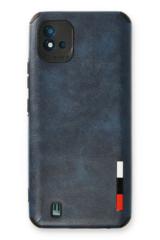 Realme C11 2021 Loop Deri Silikon Kılıf - Lacivert