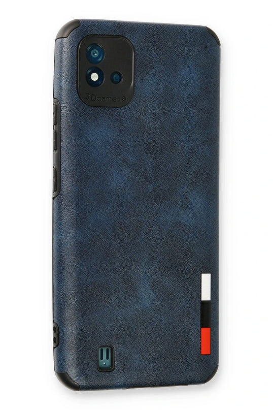 Realme C11 2021 Loop Deri Silikon Kılıf - Lacivert 2