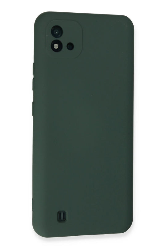 Realme C11 2021 Nano içi Kadife Silikon Kılıf - Koyu Yeşil 3