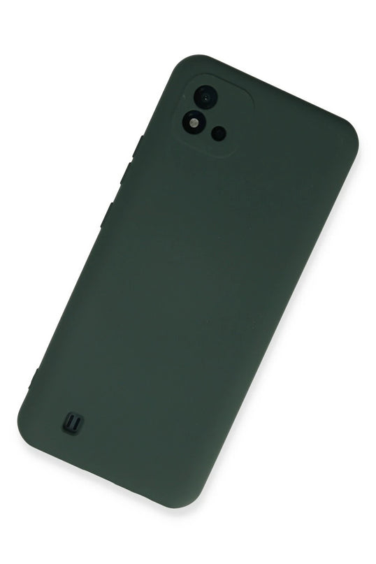 Realme C11 2021 Nano içi Kadife Silikon Kılıf - Koyu Yeşil 2