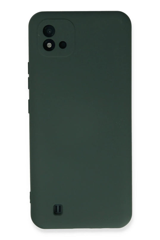 Realme C11 2021 Nano içi Kadife Silikon Kılıf - Koyu Yeşil