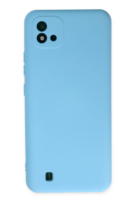 Realme C11 2021 Nano içi Kadife Silikon Kılıf - Mavi