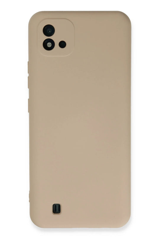 Realme C11 2021 Nano içi Kadife Silikon Kılıf - Pudra