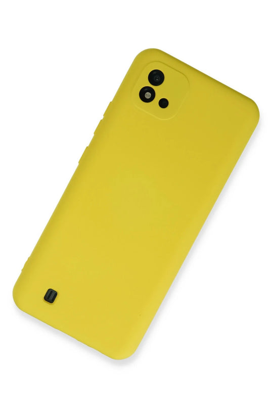 Realme C11 2021 Nano içi Kadife Silikon Kılıf - Sarı 2