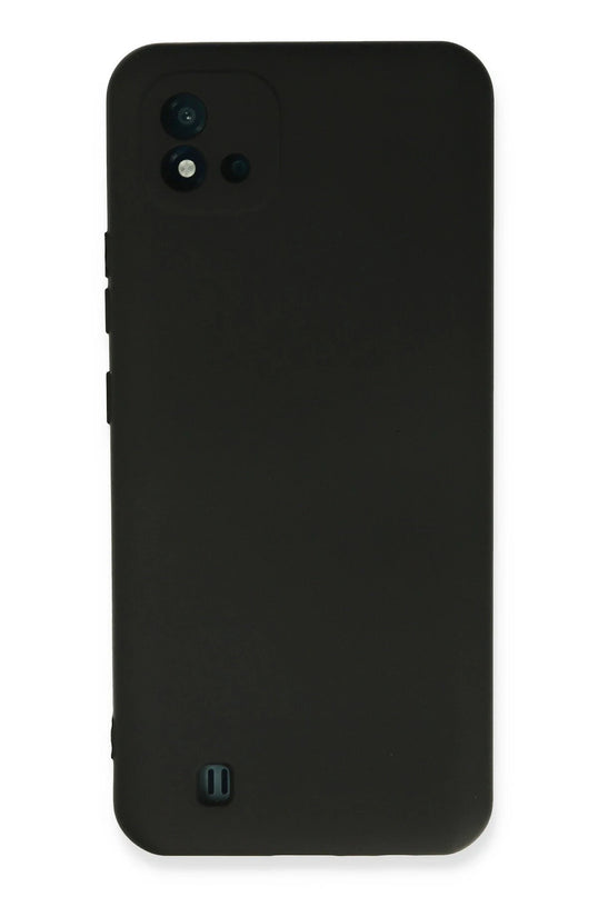 Realme C11 2021 Nano içi Kadife Silikon Kılıf - Siyah
