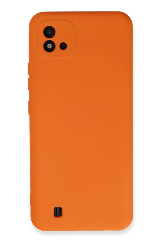 Realme C11 2021 Nano içi Kadife Silikon Kılıf - Turuncu