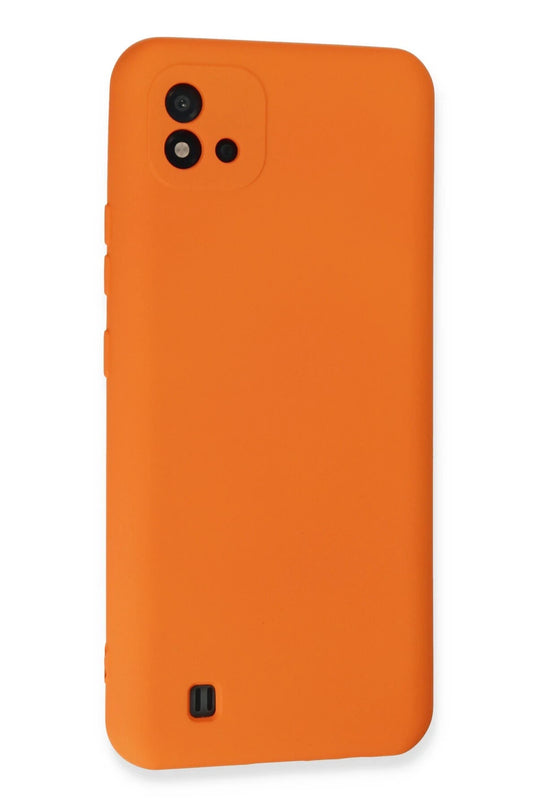 Realme C11 2021 Nano içi Kadife Silikon Kılıf - Turuncu 3