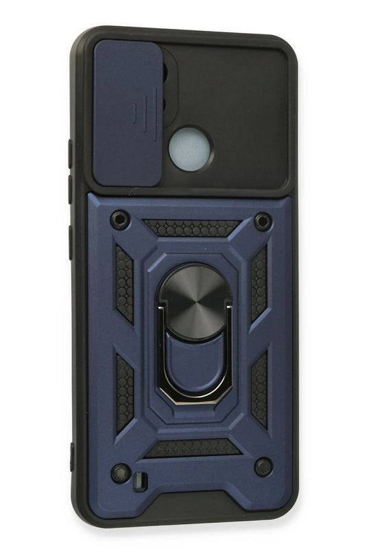 Realme C11 2021 Pars Lens Yüzüklü Silikon Kılıf - Lacivert 2