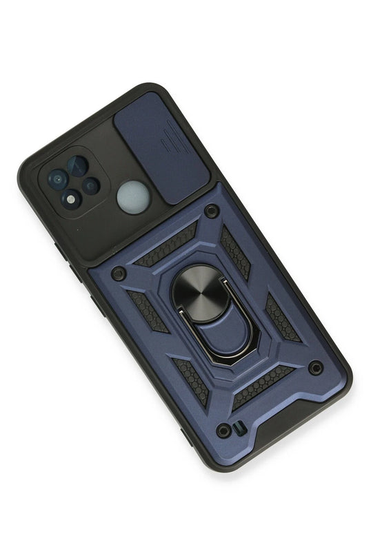 Realme C11 2021 Pars Lens Yüzüklü Silikon Kılıf - Lacivert 3