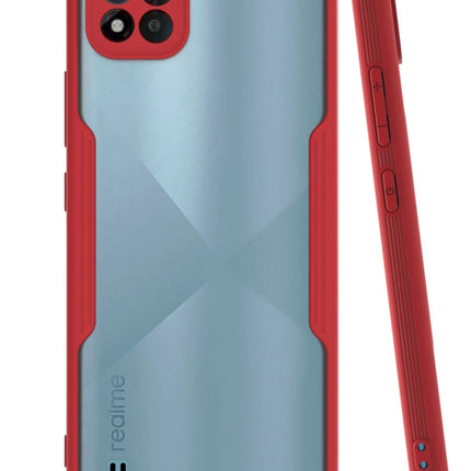 Realme C11 2021 Platin Silikon Kılıf - Kırmızı