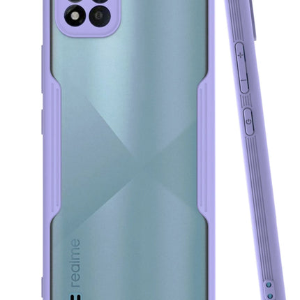 Realme C11 2021 Platin Silikon Kılıf - Lila