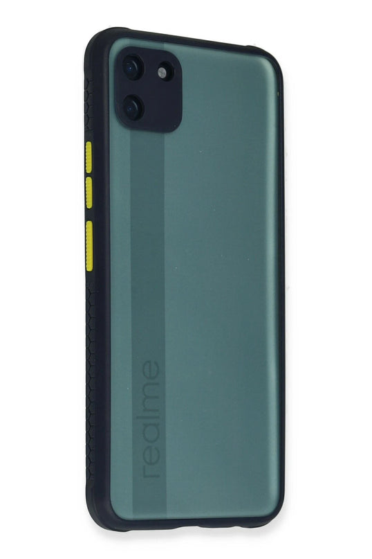 Realme C11 Miami Şeffaf Silikon Kılıf - Lacivert