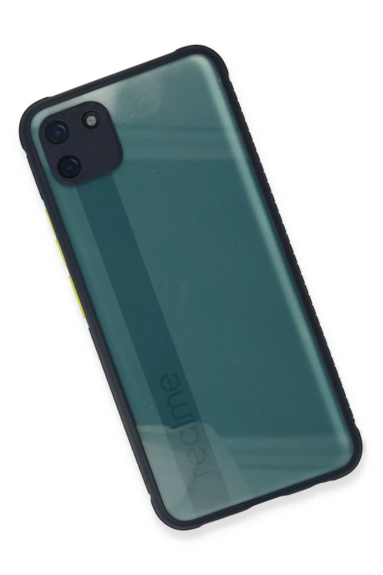 Realme C11 Miami Şeffaf Silikon Kılıf - Lacivert 3