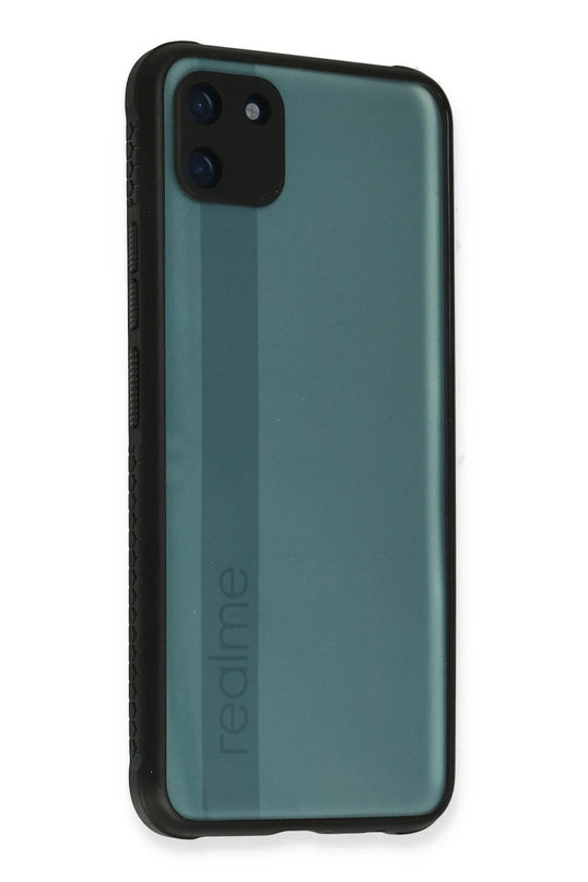 Realme C11 Miami Şeffaf Silikon Kılıf - Siyah