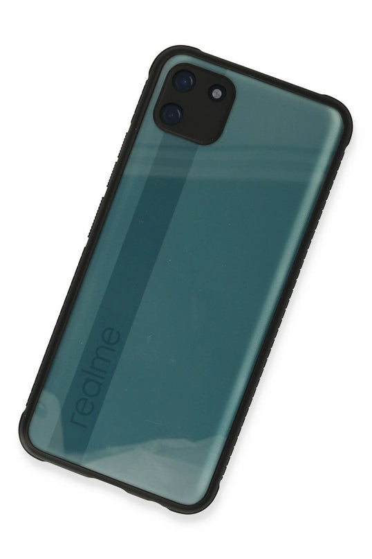 Realme C11 Miami Şeffaf Silikon Kılıf - Siyah 3