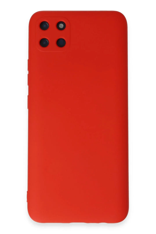 Realme C11 Nano içi Kadife Silikon Kılıf - Kırmızı
