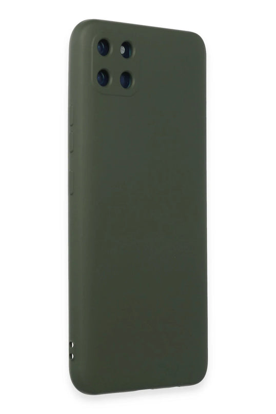 Realme C11 Nano içi Kadife Silikon Kılıf - Koyu Yeşil 2