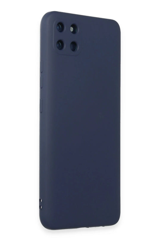 Realme C11 Nano içi Kadife Silikon Kılıf - Lacivert 2