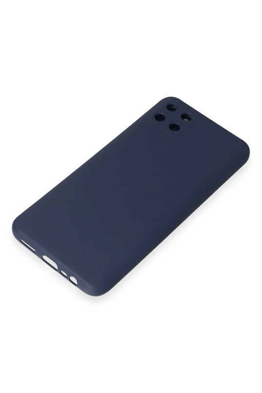 Realme C11 Nano içi Kadife Silikon Kılıf - Lacivert 4