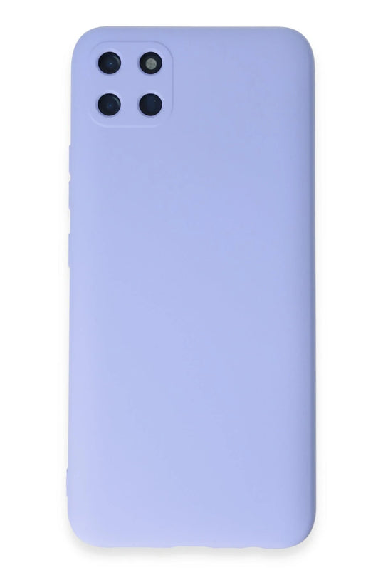 Realme C11 Nano içi Kadife Silikon Kılıf - Lila