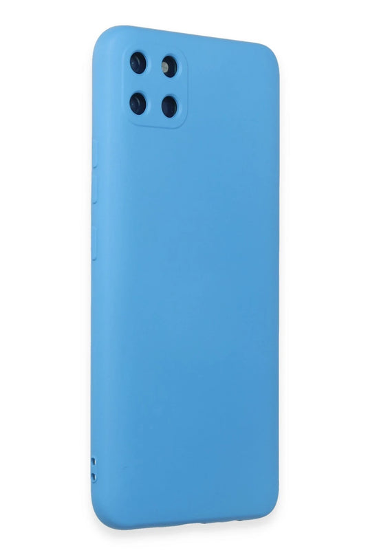 Realme C11 Nano içi Kadife Silikon Kılıf - Mavi 2
