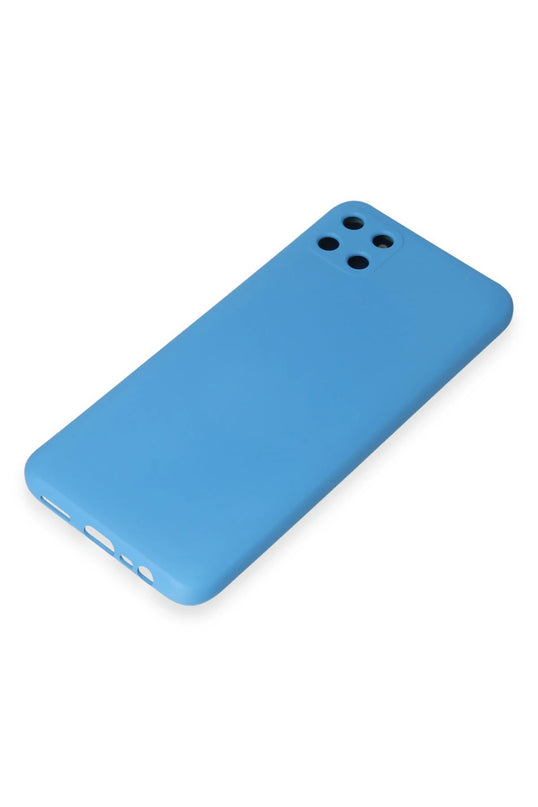 Realme C11 Nano içi Kadife Silikon Kılıf - Mavi 4