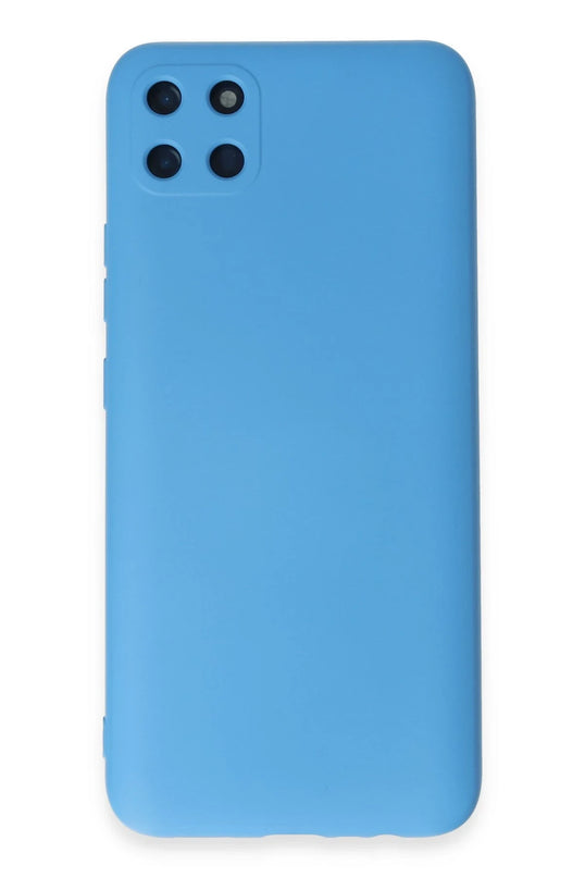 Realme C11 Nano içi Kadife Silikon Kılıf - Mavi