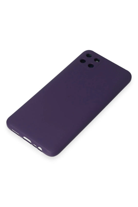 Realme C11 Nano içi Kadife Silikon Kılıf - Mor 4
